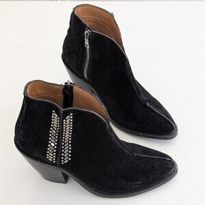 Women's Calleen Cordero Nikita Ankle Boots Black Suede US Size 8.5 Retail $620